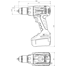             Дрель-шуруповерт Metabo BS 18 LT Set 602102600 (с 2-мя АКБ, набор инструмента)        