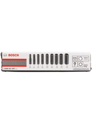             Набор торцевых головок Bosch 2608551097 9 предметов        