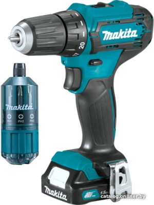            Дрель-шуруповерт Makita DF333DWYE4 (с 2-мя АКБ, кейс)        