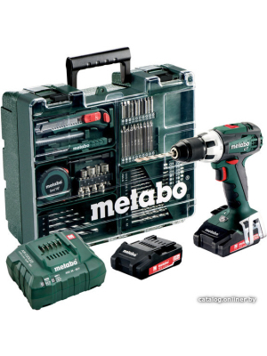             Дрель-шуруповерт Metabo BS 18 LT Set 602102600 (с 2-мя АКБ, набор инструмента)        